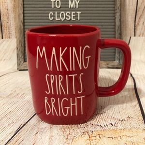RAE DUNN MAKING SPIRITS BRIGHT Mug NWT